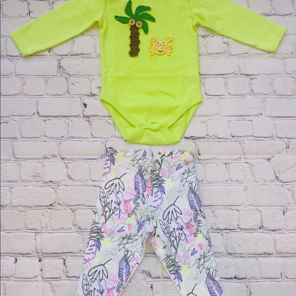 Girls size 9-12 months onesie and legging custom